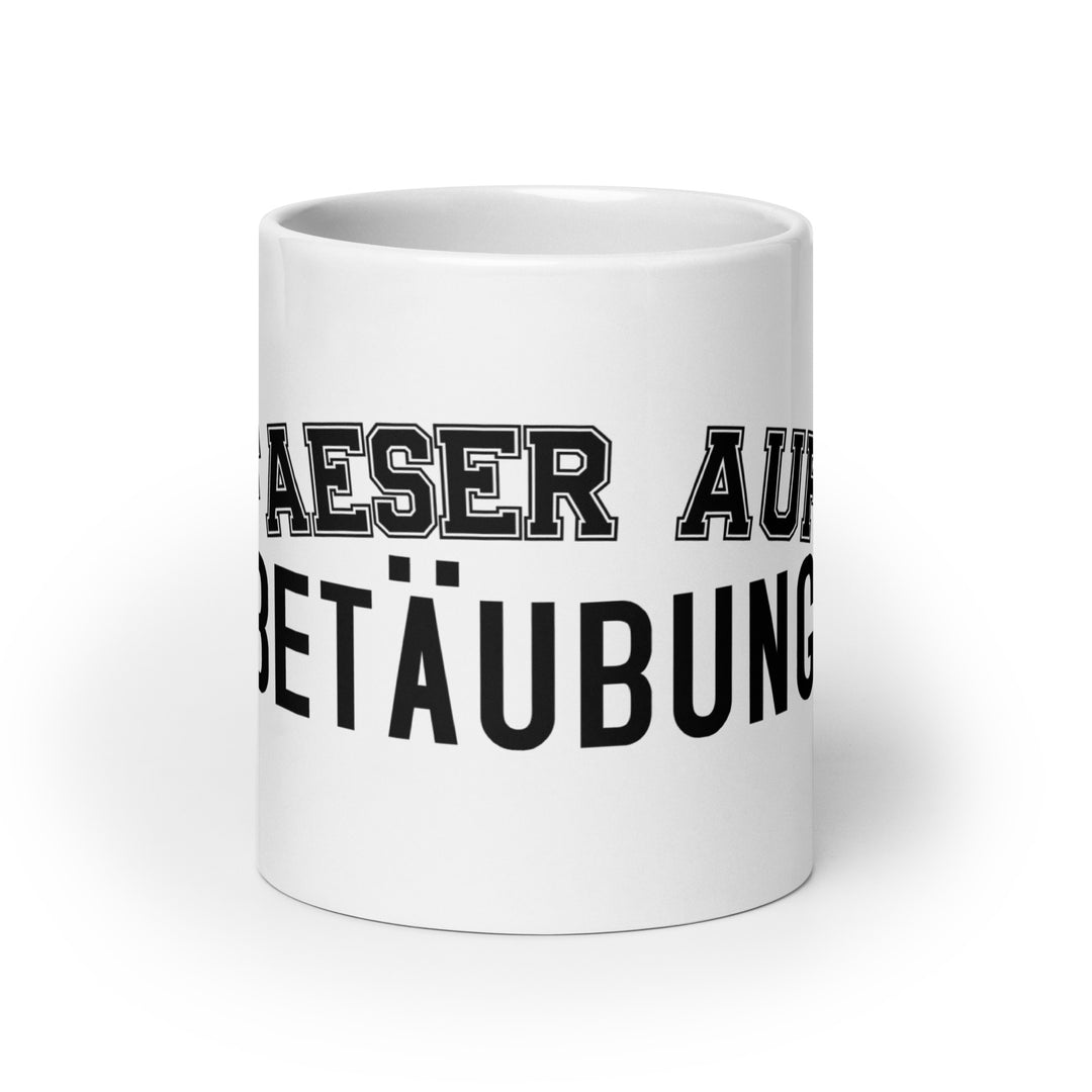 FAESER AUF BETÄUBUNG Tasse Weiss